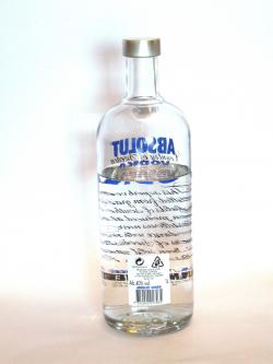 Absolut Vodka Back side