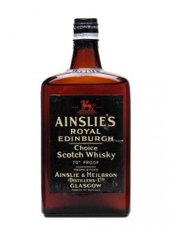 Ainslie's Royal Edinburgh / Bot. 1960s/ Flat Bottle Blended Whisky