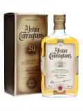A bottle of Alistair Cunningham's 50 Years Blended Scotch Whisky