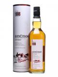 A bottle of An Cnoc 1996 Speyside Single Malt Scotch Whisky