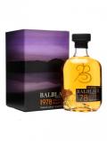A bottle of Balblair 1978 Highland Single Malt Scotch Whisky
