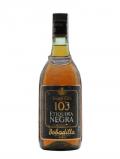 A bottle of Bobadilla 103 Etiqueta Negra Brandy Extra / Bot.1980s