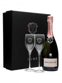 Bollinger Rose NV Champagne / 2 Glasses Gift Pack
