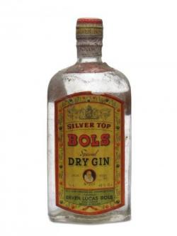 Bols Silver Top Gin / Bot.1950s / Spring Cap
