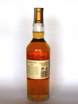 Cardhu 22 year Back side