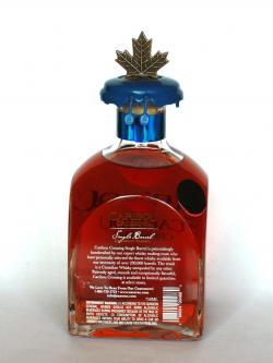 Caribou Crossing / Single Barrel Canadian Whisky Back side