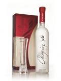 A bottle of Chopin Rye Vodka with Glass