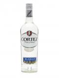 A bottle of Cortez Blanco Rum