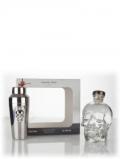 A bottle of Crystal Head Vodka Cocktail Shaker Gift Set