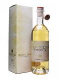 A bottle of Domenis Stravecchia Grappa