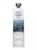 A bottle of Dos Lunas Silver Tequila