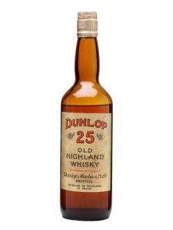 Dunlop 25 Old Highland Whisky / Bot.1950s Blended Scotch Whi