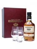 A bottle of Edradour 10 Year Old Glass Pack Highland Single Malt Whisky