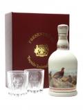A bottle of Famous Grouse / Highland Decanter / 2 Glasses Blended Scotch Whisky