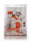 A bottle of Filliers' Dry Gin 28 Tangerine 2014 Edition and Glass Set