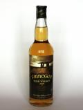 A bottle of Finnegan Finest Irish Whiskey