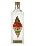 A bottle of Gilbey's London Dry Gin / Frosted Glass / Bot.1950s
