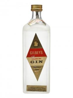 Gilbey's London Dry Gin / Frosted Glass / Bot.1950s