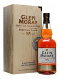 A bottle of Glen Moray 25 Year Old / Portwood Finish Speyside Whisky