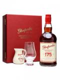 A bottle of Glenfarclas 175th Anniversary Chairman's Reserve Speyside Whisky