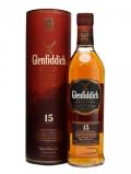 A bottle of Glenfiddich 15 Year Old Speyside Single Malt Scotch Whisky