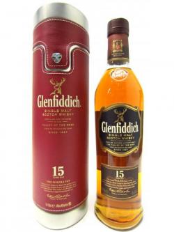 Glenfiddich Solera Vat With Metal Red Leatherette Case 15 Year Old