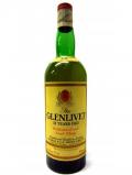 A bottle of Glenlivet Unblended All Malt Scotch 12 Year Old 3416