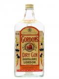 A bottle of Gordon's Dry Gin / Yellow Label / Bot.1970s / Large Bottle