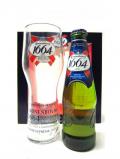 A bottle of Beer Lager Cider Kronenbourg Lager Pint Glass Gift Set