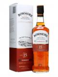 A bottle of Bowmore 15 Year Old / Darkest / Half Bottle Islay Whisky