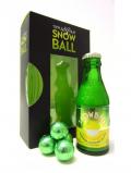 A bottle of Cognac Brandy Snowball Advocaat Lemon Swiss Chocolate Truffles Gift Set