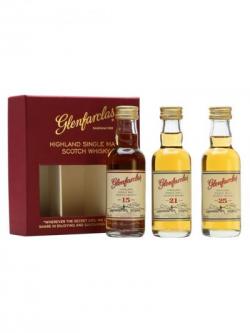 Glenfarclas Miniature Gift Pack / 15& 21 & 25 Year Old Speyside Whisky