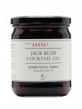 A bottle of Jack Rudy / Bourbon Cocktail Cherries