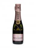 A bottle of Moët & Chandon Rosé NV / Pink Champagne / Small Bottle