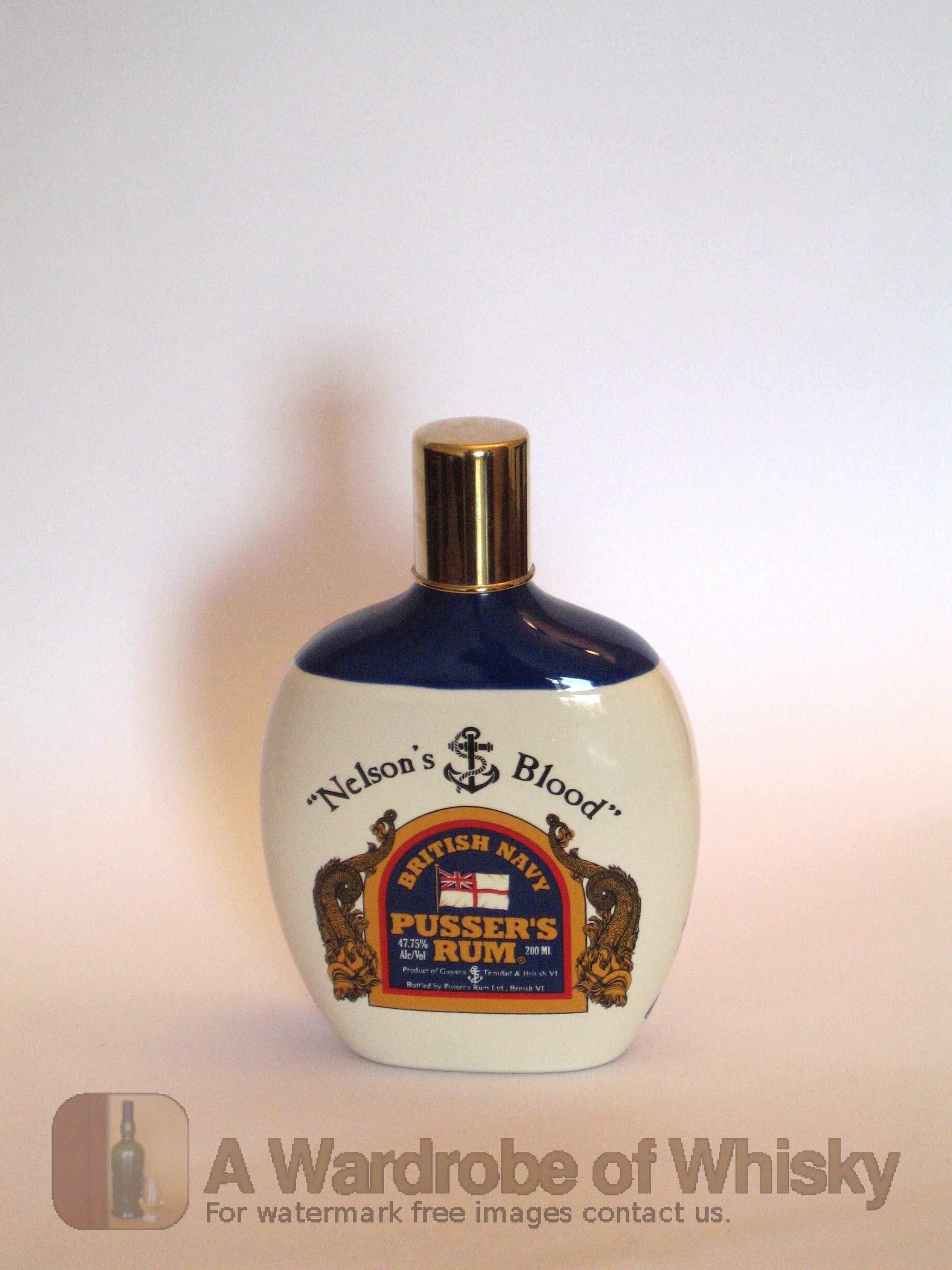 Half-bottle of Nelson's Blood Hip Flask Pusser's Rum Rum - Pusser's