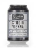 A bottle of Signature Brew Studio Vienna Lager Can