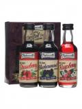 A bottle of Tipplesworth Cocktail Trio Fruit Liqueurs / 3 x 5cl