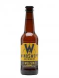 A bottle of Windswept Weizen Beer