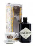 A bottle of Hendrick's Gin 70cl Dreamscapes Tea Cup Gift Set