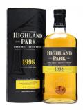 A bottle of Highland Park 1998 Island Single Malt Scotch Whisky