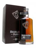A bottle of Highland Park 40 Year Old Island Single Malt Scotch Whisky
