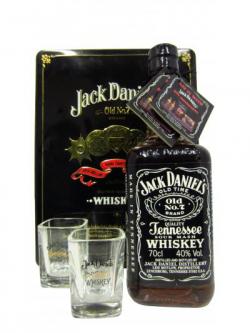 Jack Daniels Bottle Glasses Gift Tin