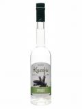 A bottle of Krucefix Spruce Eau de Vie