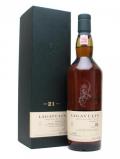 A bottle of Lagavulin 21 Year Old / Sherry Cask Islay Single Malt Scotch Whisky