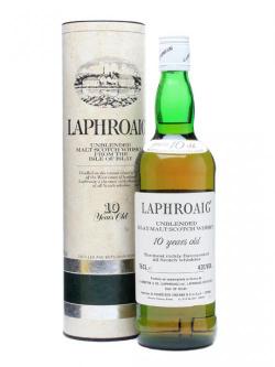 Laphroaig 10 Year Old / Unblended / Bot.1980s (Cinzano) Islay Whisky