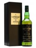 A bottle of Laphroaig 25 Year Old / Cask Strength / Bot.2014 Islay Whisky