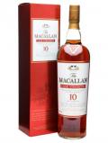 A bottle of Macallan 10 Year Old Cask Strength Speyside Single Malt Scotch Whisky