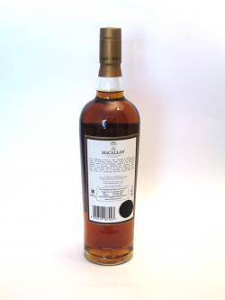 Macallan 18 year Sherry Oak Back side