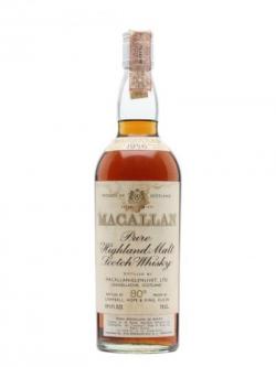 Macallan 1956 / Vintage Label Speyside Single Malt Scotch Whisky
