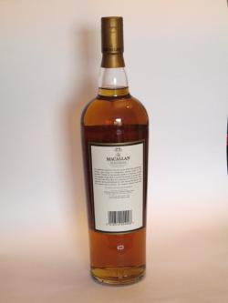 Macallan Elegancia 12 year Back side